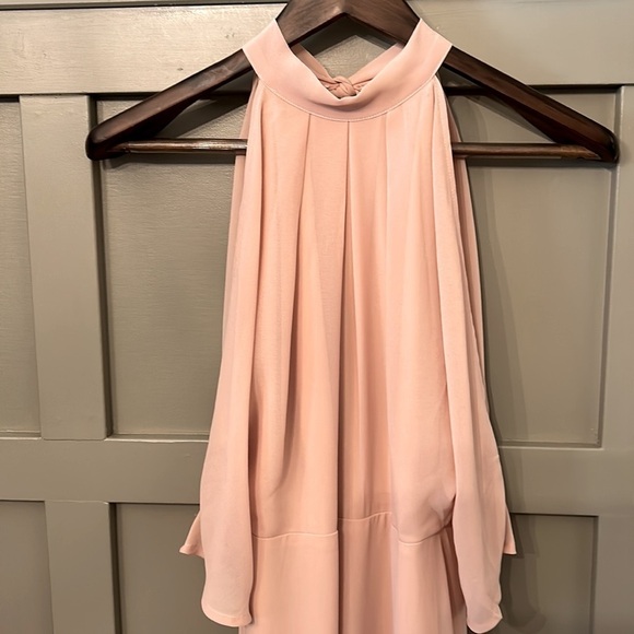 LULU'S Loving Moment Blush Cold-Shoulder Cutout Halter Maxi Dress SIze Small NWT - Picture 9 of 16